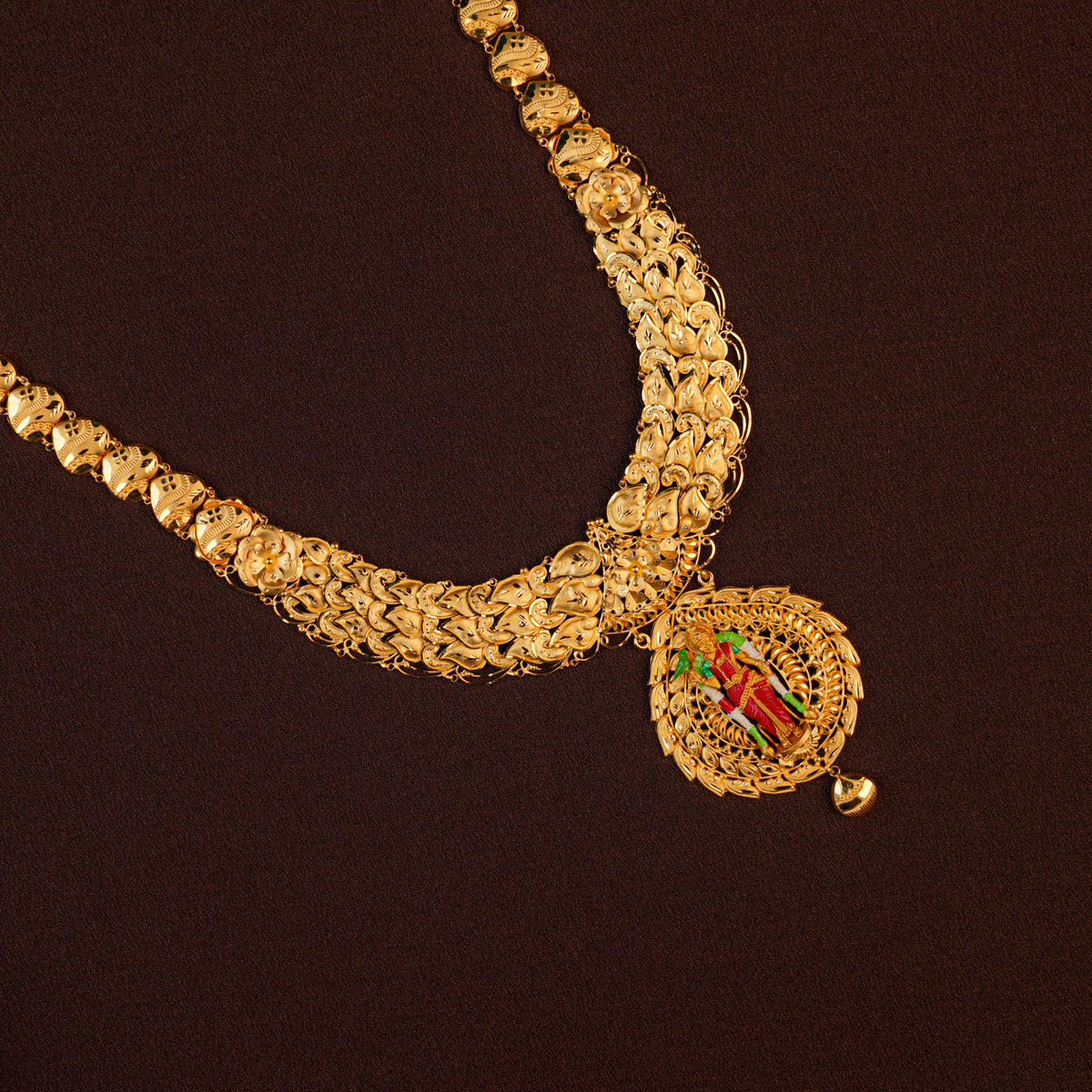 Goddess Madurai Meenakshi Amman Blossom Gold Haram