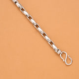 Bold Oval Men’s Silver Bracelet