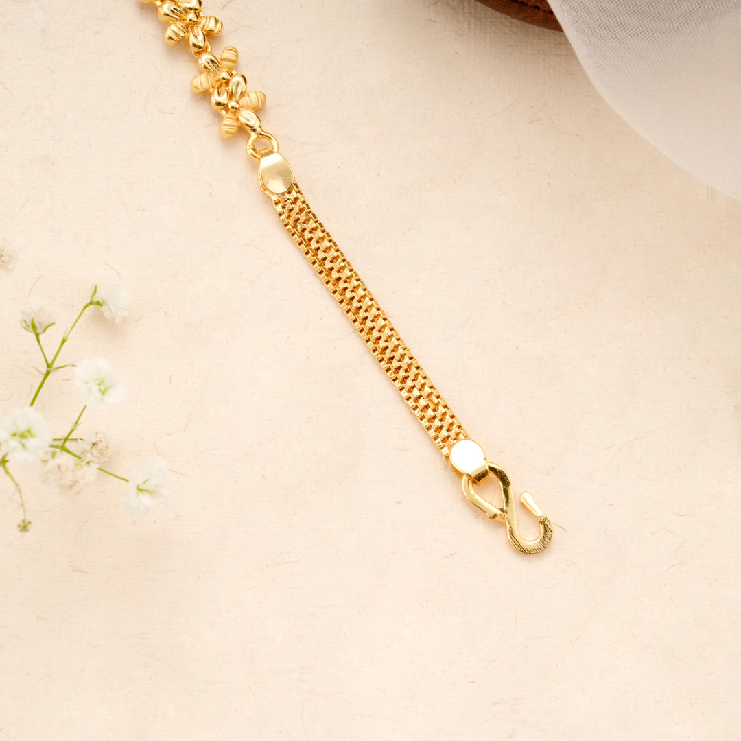 Floral Design Gold Plated Bracelet