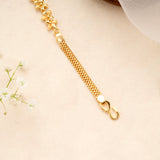 Floral Design Gold Plated Bracelet