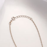 Pear Shape Birth Stone Silver Chain