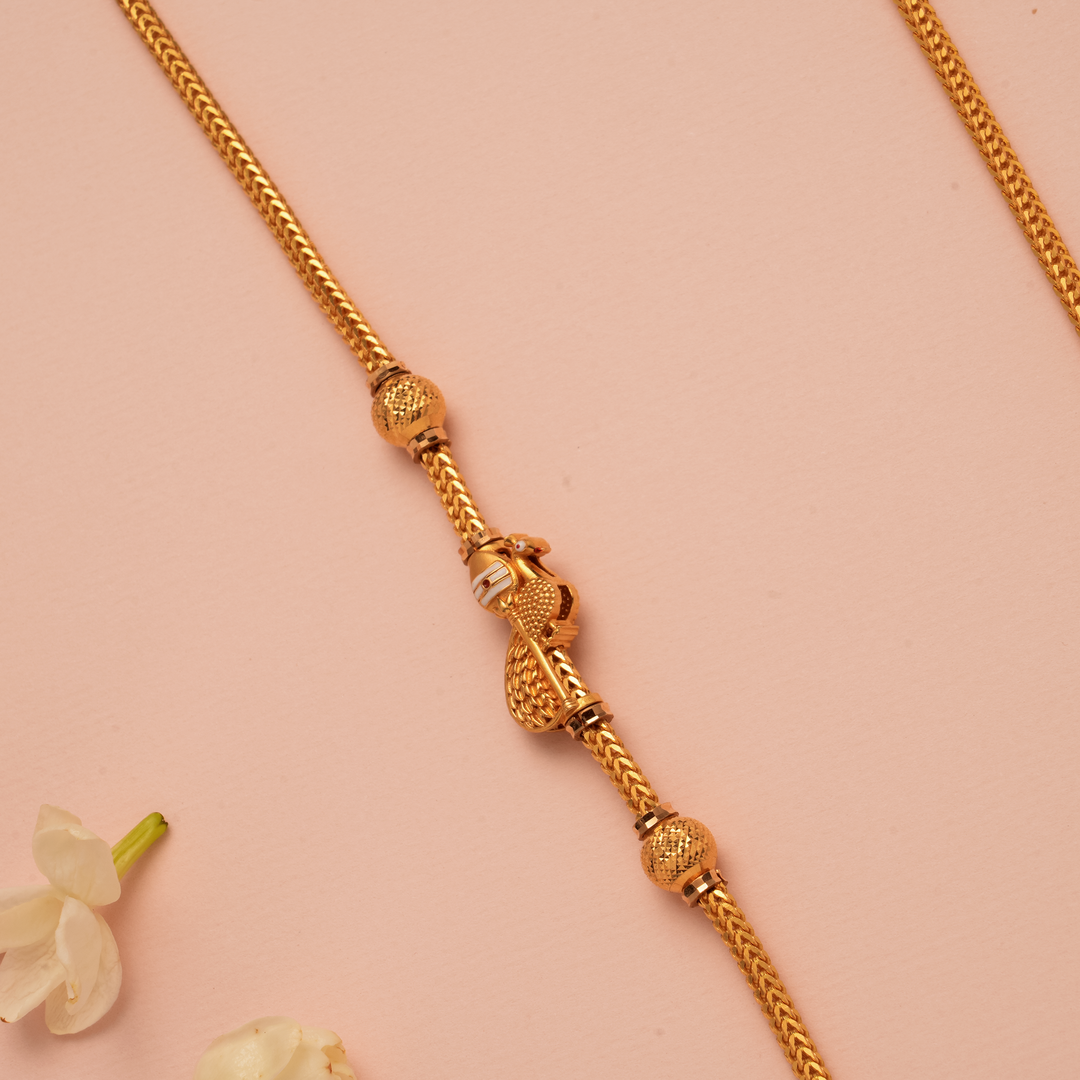 Devotional Vel Mayil Gold Mugappu Chain
