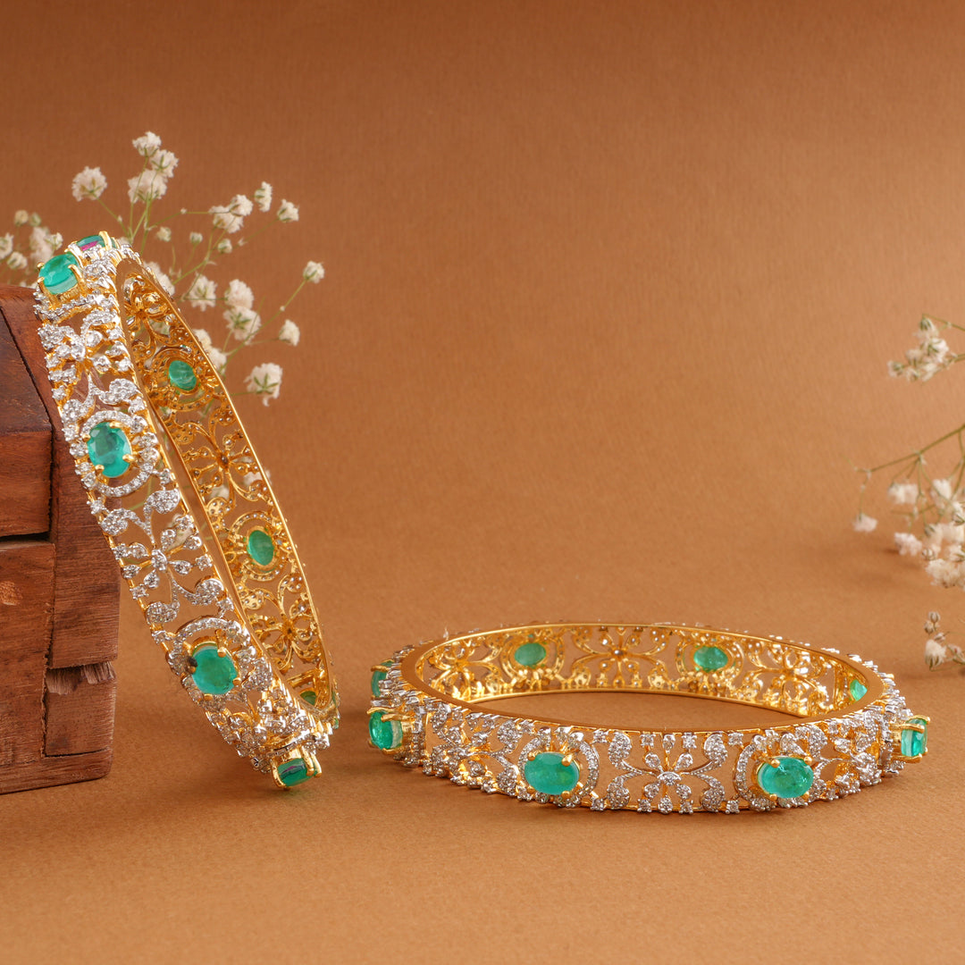 Emerald Avikam Design Swarovski Bangle