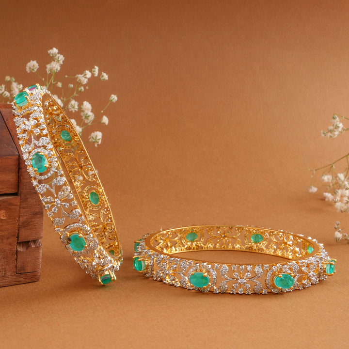 Emerald Avikam Design Swarovski Bangle