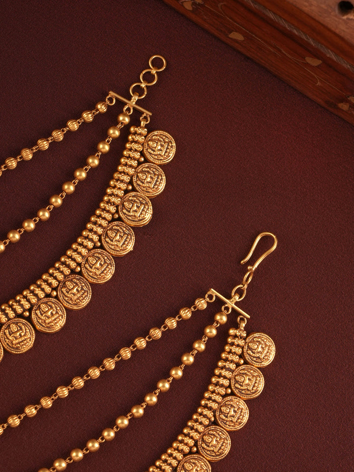 Triple Layered Balls with Lakshmi Coin Gold Mattal