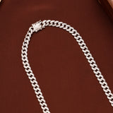 Stylish Stone Cuban Silver Chain