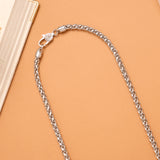 Elegant Rope Spiga Design Silver Chain