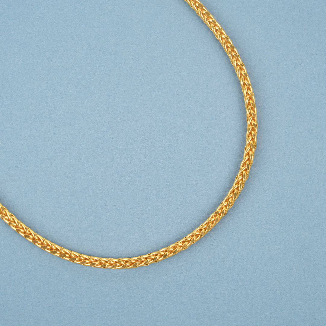 Traditional Gold Twisted Braided Chain
