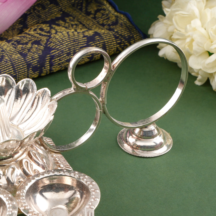 Traditional Silver Aarti Lamp