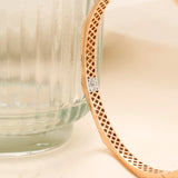 Geometric with Stone Accents Gold Kada