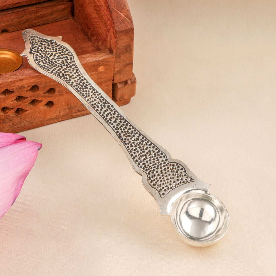 Antique Silver Panchapatra Set