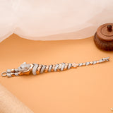 Royal Panther Silver Rose Gold Bracelet