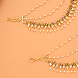 Antique Pearl Layer Floral Golden Mattal