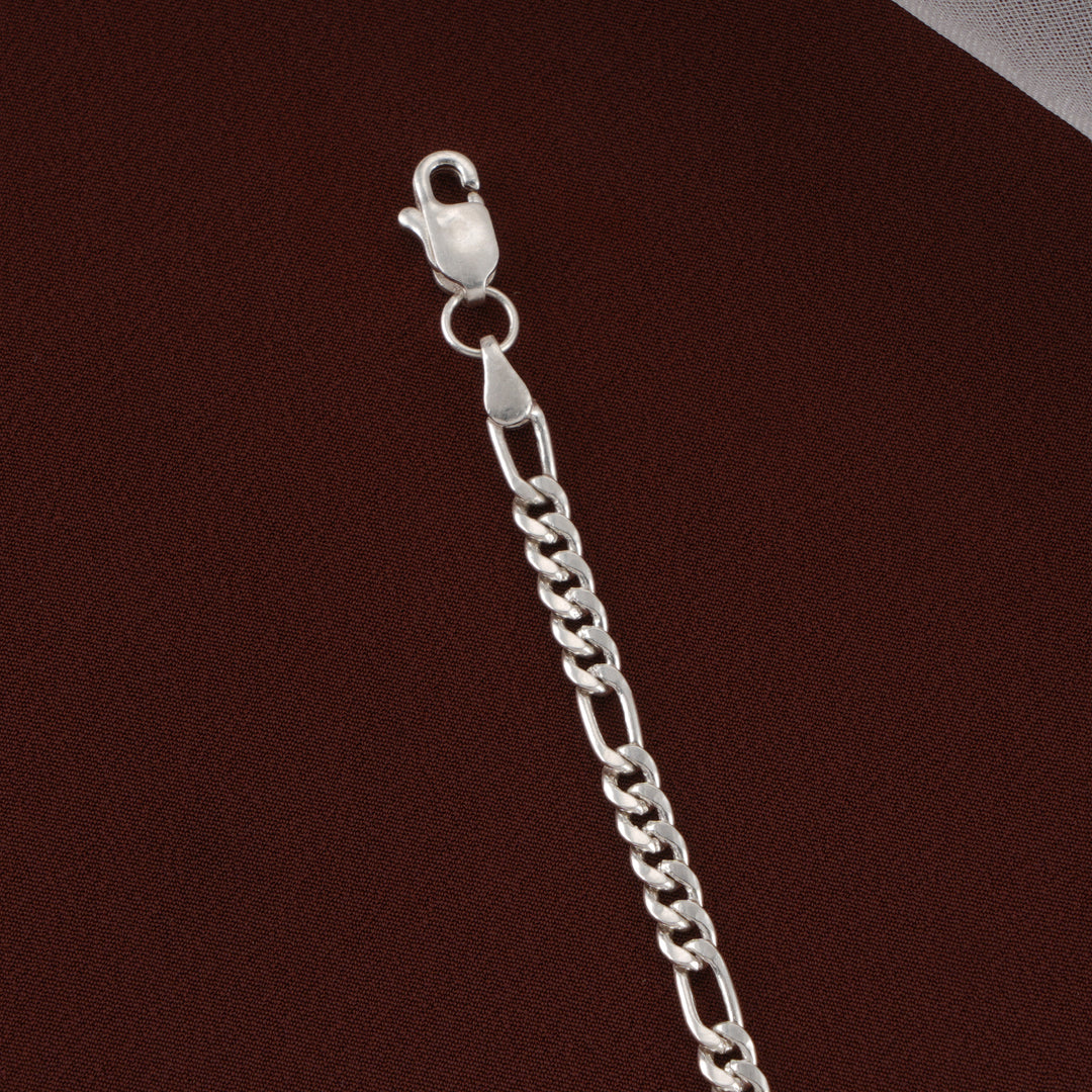 Figaro Style Men's Silver Bracelet