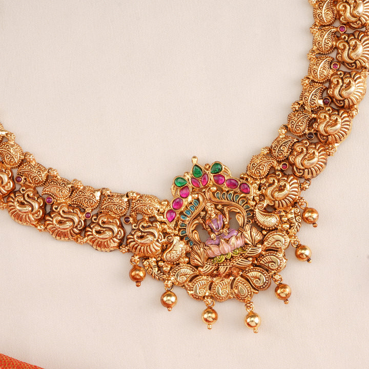 Lakshmi Nagas Work Ball Drop Necklace