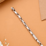Bold Oval Men’s Silver Bracelet