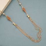 Multi Layer Dual Tone Gold Beads Chain