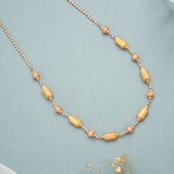 Dual Tone Rose Gold Capsule Design Gold Necklace