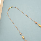Dual Tone Rose Gold Capsule Design Gold Necklace