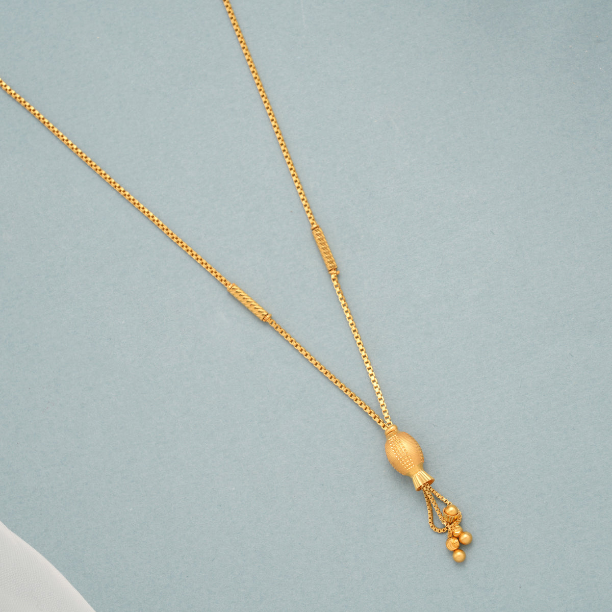 Simple Tiny Ball Drops Gold Necklace