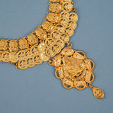 Heritage Dual Layer Gold Coin Drops Pendant Necklace