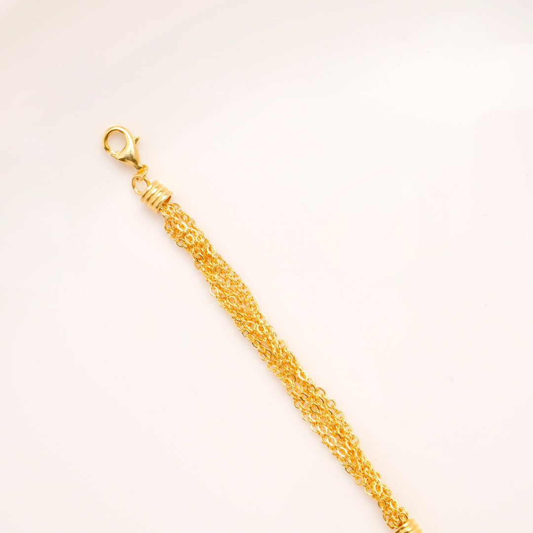 Elegant Teardrop Spark Golden Bracelet