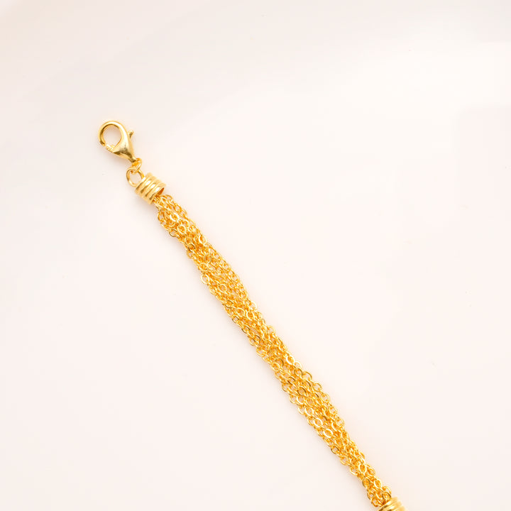 Elegant Teardrop Spark Golden Bracelet