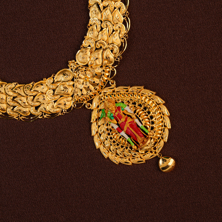 Goddess Maduari Meenakshki Amman Blossom Gold Haram