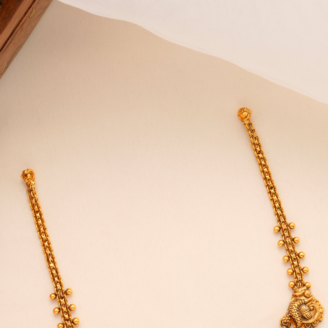 Antique Gold-Plated Lakshmi Necklace