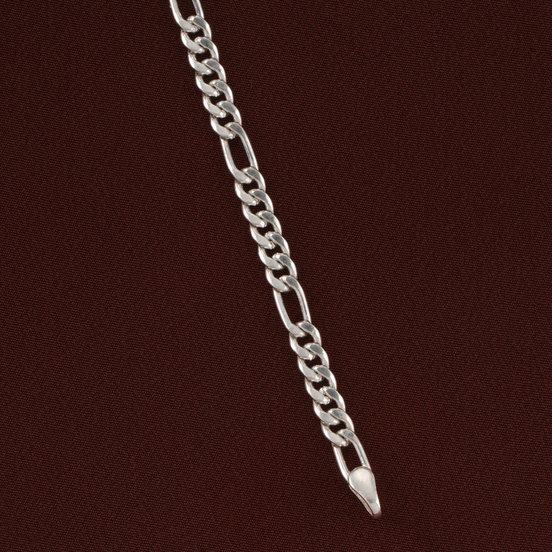 Figaro Style Men's Silver Bracelet