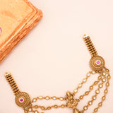 Antique Layered Golden Lakshmi Pendant Necklace Set