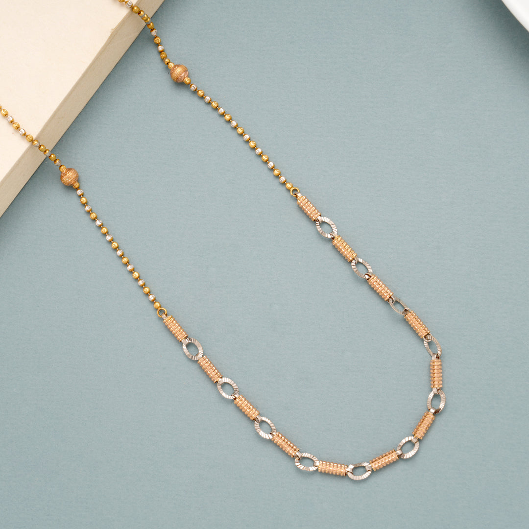 Classic Oval Link Pattern Gold Ball Chain