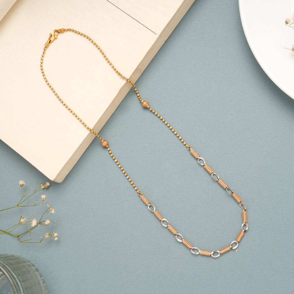 Classic Oval Link Pattern Gold Ball Chain