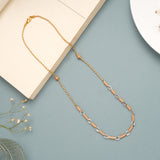 Classic Oval Link Pattern Gold Ball Chain