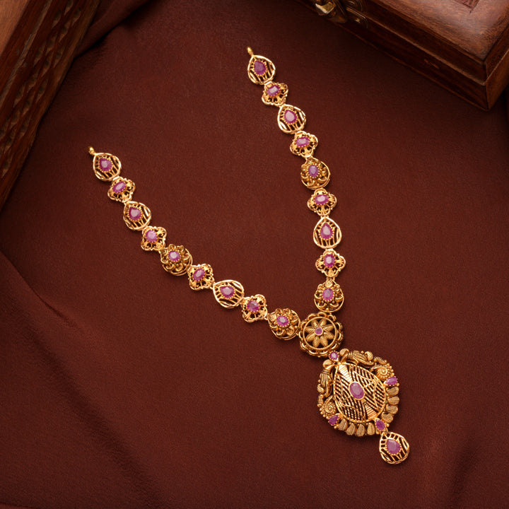 Traditional Turkish Ruby Gold Necklace