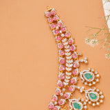 Luxury Peacock Design Golden Necklace Set