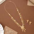 Star Shape Casting Floral Golden Necklace Set