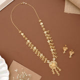 Star Shape Casting Floral Golden Necklace Set