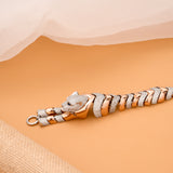 Royal Panther Silver Rose Gold Bracelet