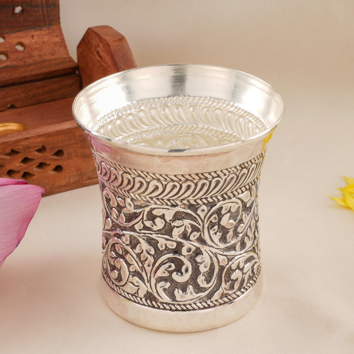 Antique Silver Panchapatra Set
