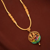 Divine Vishnu Lakshmi Gold Necklace