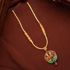 Divine Vishnu Lakshmi Gold Necklace