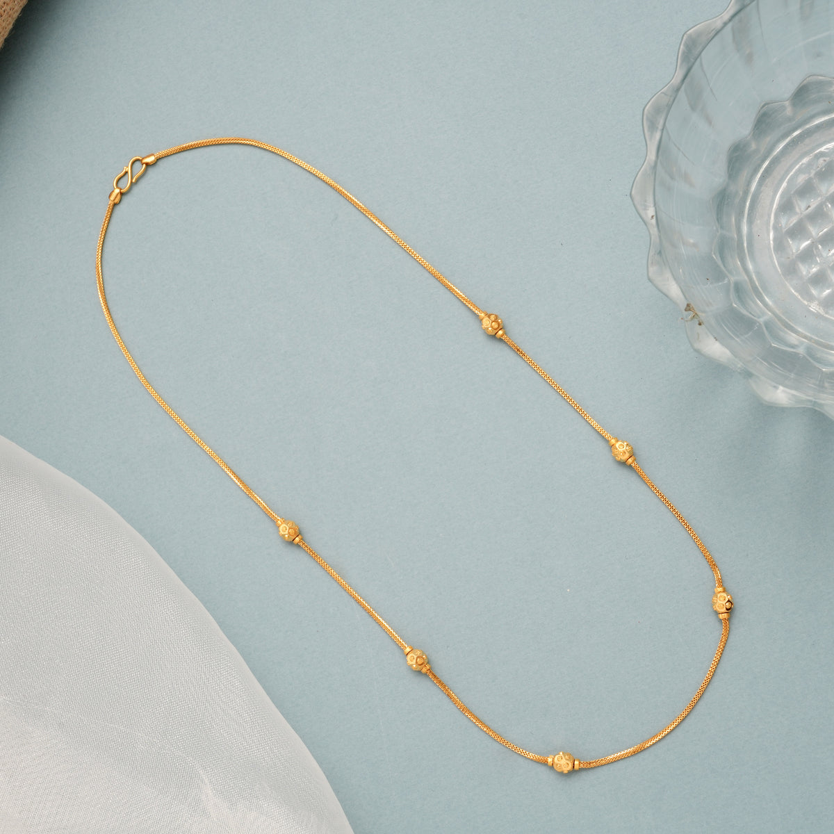 Ethnic Muliti Ball Beads Gold Chain