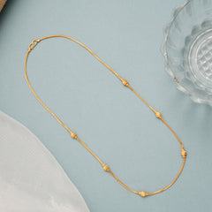 Ethnic Muliti Ball Beads Gold Chain