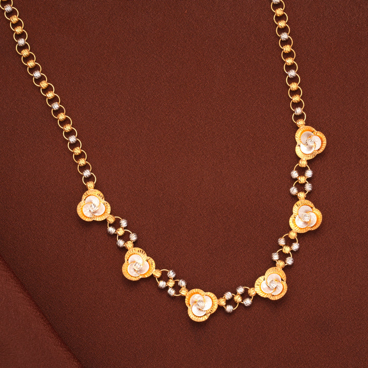 Dual shade Blossom Gold Necklace