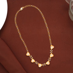 Dual shade Blossom Gold Necklace