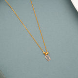 Gold Cable with Dual Tone Rectangular Chain