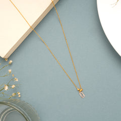 Gold Cable with Dual Tone Rectangular Chain