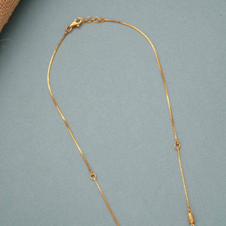 Gold Antique Step Chain Necklace