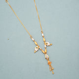 Tri-Tone Flower Gold Necklace